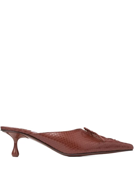 Мюли с острым носком на шнуровке Jimmy Choo 50 мм Scarlett brown