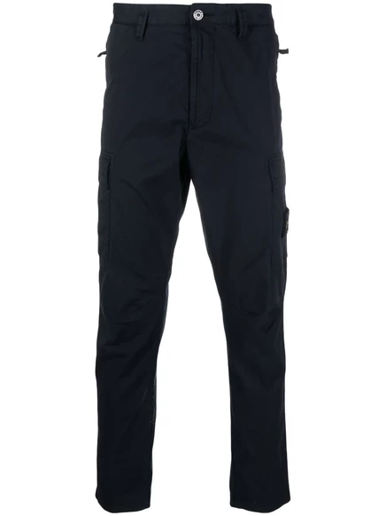 Мужские брюки карго Stone Island из стретч‑хлопка, синие