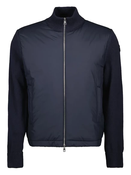 Стеганая куртка Moncler на молнии blue