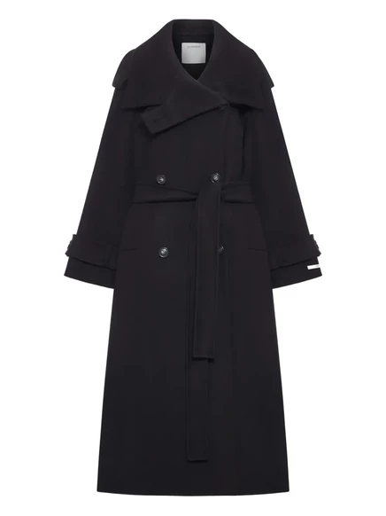 Двубортное пальто Sportmax с поясом black