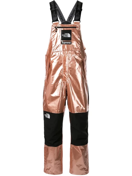 Мужские брюки-биб Supreme The North Face, золотистые