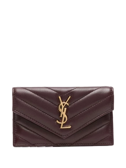 Женский кошелек Saint Laurent Cassandre мателассе, коричневый