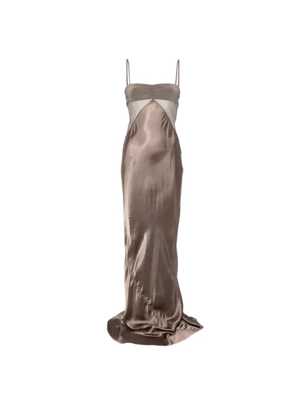 Женское платье Rick Owens Combo драпированное, коричневое