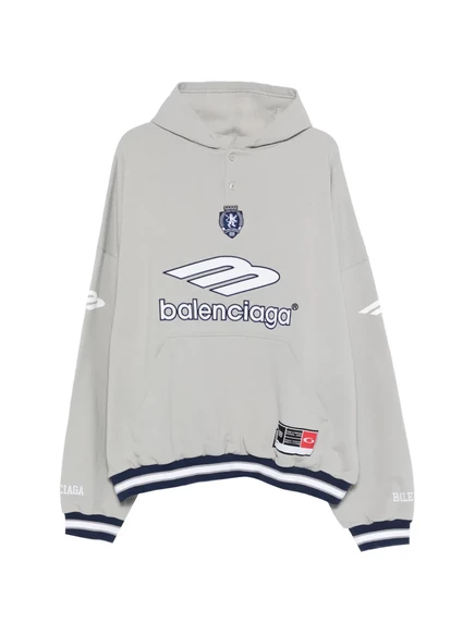 Мужская толстовка Balenciaga с логотипом, серая