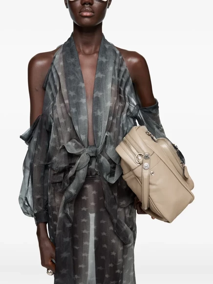 Платье с открытыми плечами и звездным принтом Acne Studios grey