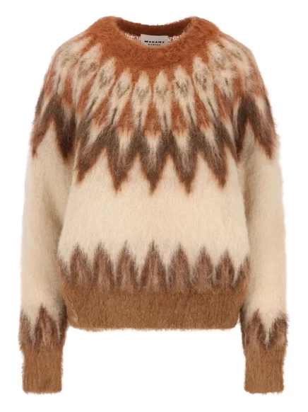 ISABEL MARANT Natalia fair isle-вязаный свитер neutrals