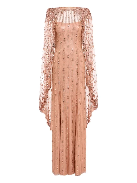 Женское платье Jenny Packham Blaize с бисером, бежевое