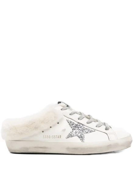 Женские кроссовки Golden Goose с меховой отделкой, белые
