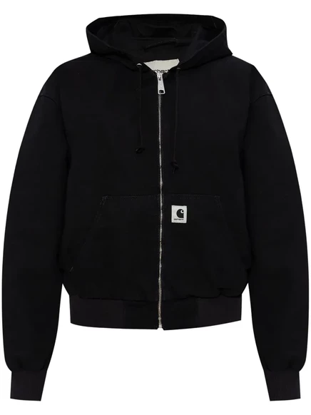 Женская куртка Carhartt WIP с капюшоном, чёрная