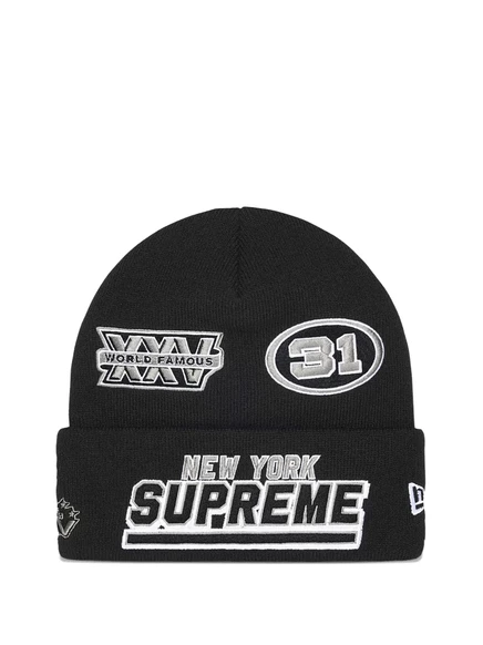 Шапка-бини Supreme x New Era Football, черная