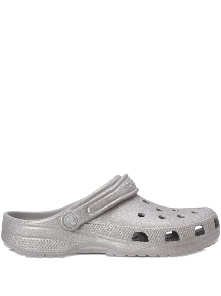 Унисекс сабо Crocs Classic Glitter, серебристые