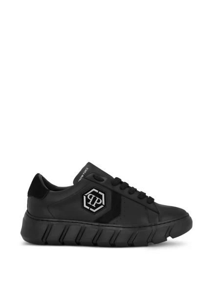 Кроссовки Philipp Plein Lace-Up кожаные, черные