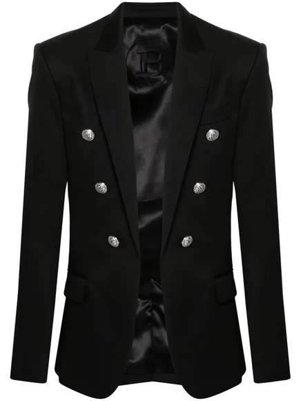 Шерстяной блейзер Balmain, украшенный пуговицами black