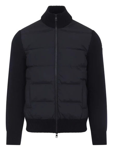 Мужская пуховая куртка Moncler на молнии, темно-синяя