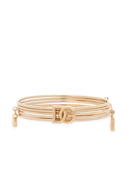 Очаровательный браслет с несколькими кольцами с логотипом Dolce & Gabbana DG gold