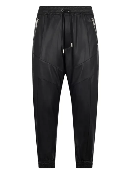 Мужские спортивные штаны DSQUARED2 из экокожи, черные