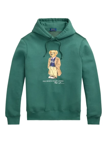 Мужское худи Polo Ralph Lauren с принтом Polo Bear, зеленое