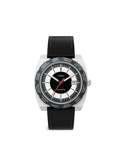 Мужские часы Timex World Time Reissue 39 мм, черные