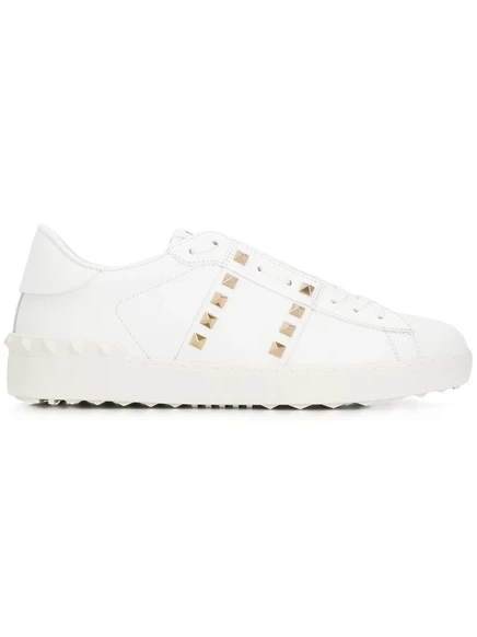 Кожаные кроссовки Valentino Garavani Rockstud  white