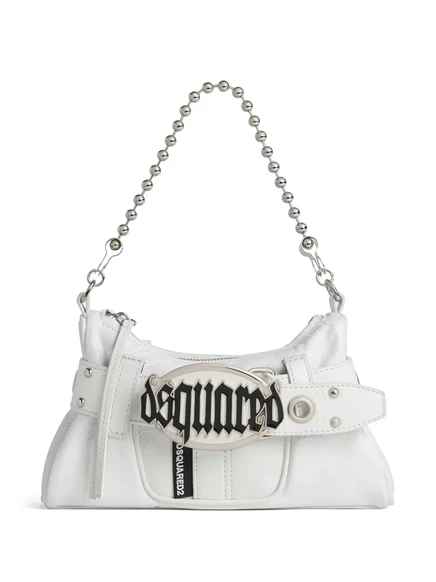 Женский кожаный мини-клатч DSquared2 Gothic Belt, белый