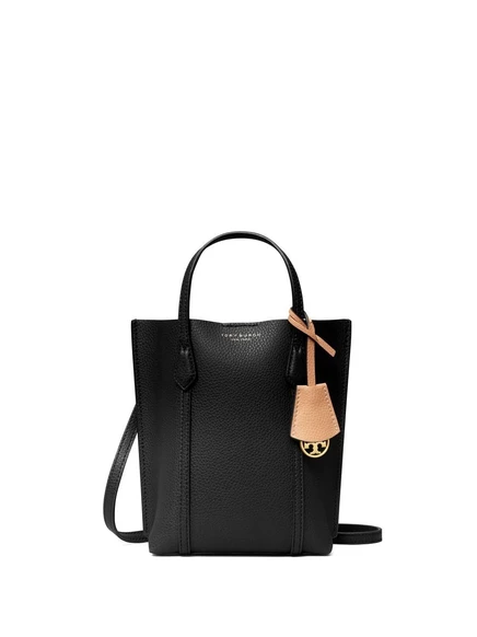 Женская сумка-тоут Tory Burch Perry из зернистой кожи, черная