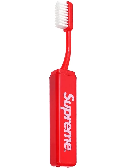 Складная зубная щетка Supreme в футляре, красная