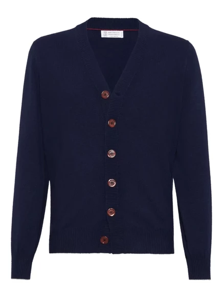 Мужской кардиган Brunello Cucinelli из кашемира, синий