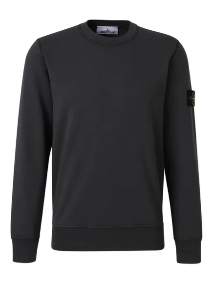 Хлопчатобумажная толстовка со значком Stone Island Compass-badge black