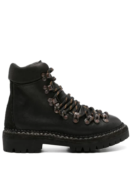 Кожаные ботинки Guidi на шнуровке black