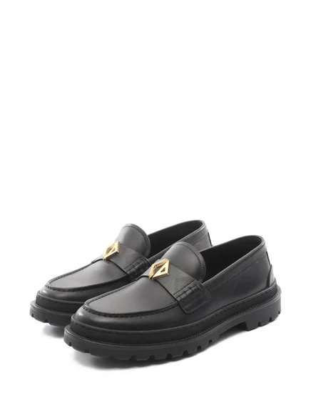 Мужские кожаные лоферы Christian Dior Pre-Owned, черные