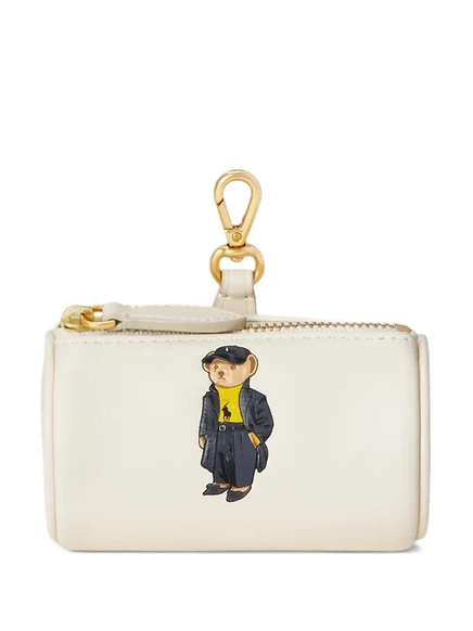 Женский кард-кейс Polo Ralph Lauren с принтом медведя, молочно-белый