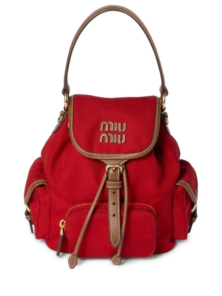 Рюкзак с логотипом Miu Miu и надписью red