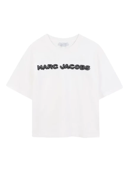 Детская футболка Marc Jacobs Kids с логотипом, белая