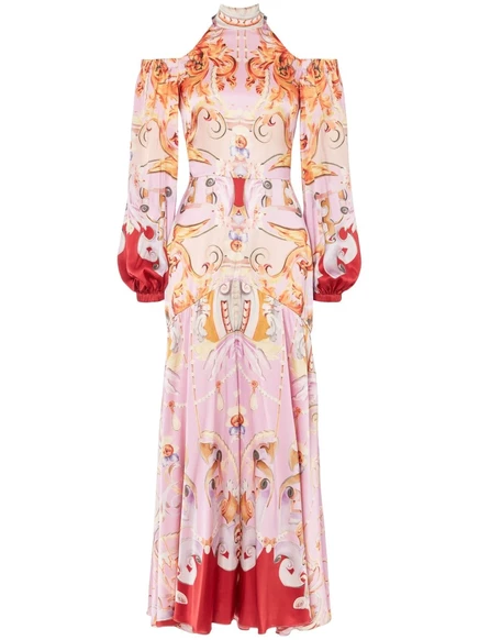 Женское платье Temperley London открытого плеча, светло-розовое
