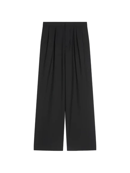 Мужские широкие брюки Dries van Noten с потайной застежкой, черные