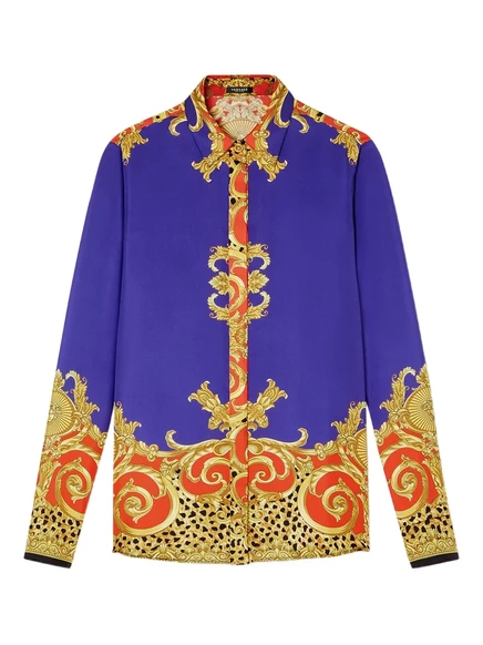 Рубашка с барочным принтом от Versace purple