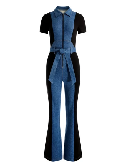 Женский комбинезон Alice & Olivia Gorgeous на молнии, синий