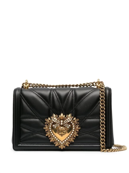 Стеганая сумка через плечо Dolce & Gabbana medium Devotion black