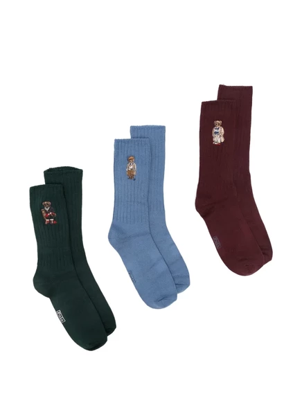 Мужские носки Polo Ralph Lauren Polo Bear, зеленые/синие/красные