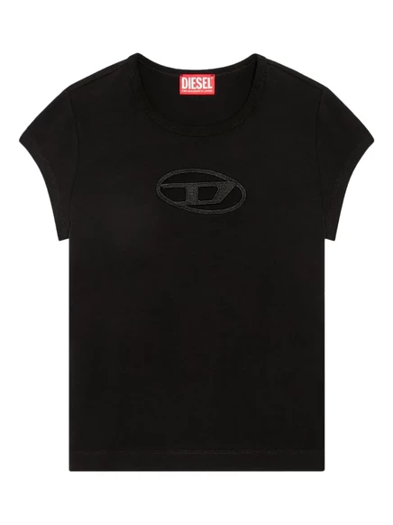 Женский топ Diesel с логотипом Oval D, черный