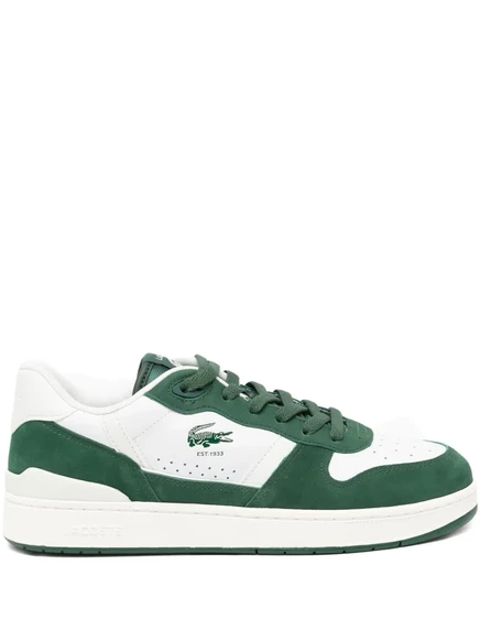 Мужские кожаные кеды Lacoste T-Clip Set, зеленые