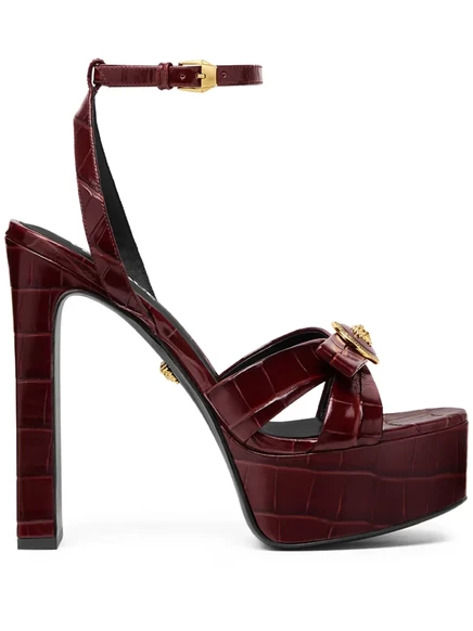 Босоножки с лентой Gianni от Versace длиной 140 мм red