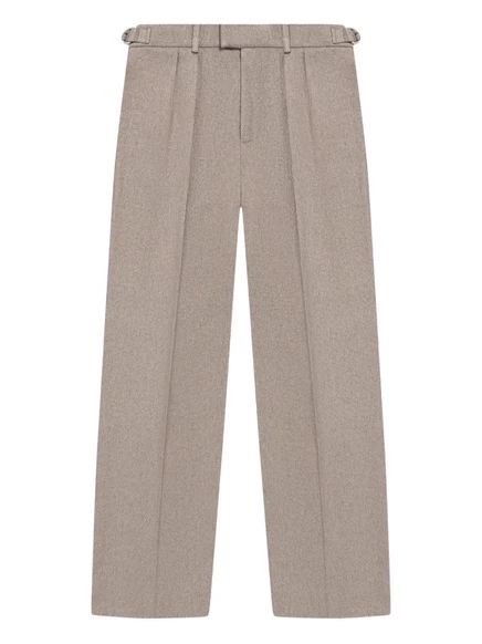 Брюки с фактурной плиссировкой Manière De Voir Pierre, сшитые на заказ neutrals