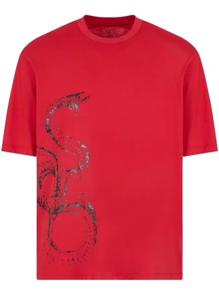 Футболка Armani Exchange с лунным Новым годом red