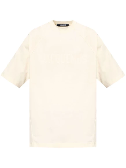 Мужская футболка Jacquemus с логотипом, бежевая