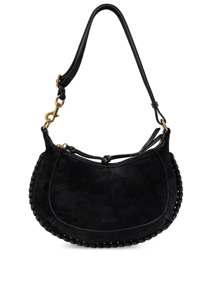 Женская сумка Isabel Marant Oskan Moon, замша, черная