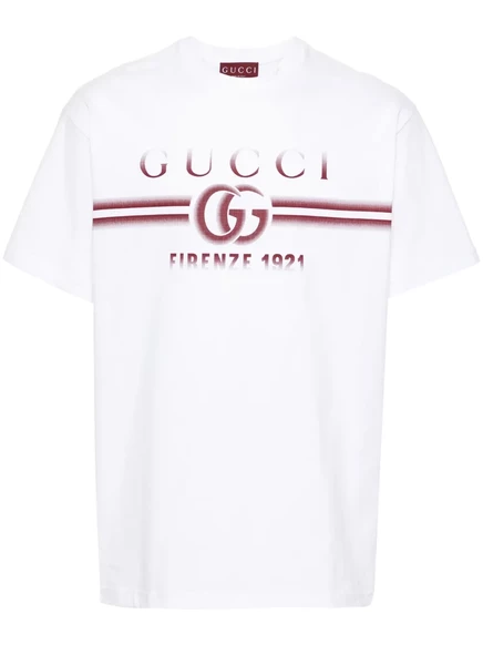 Мужская футболка Gucci Double G из хлопка, белая