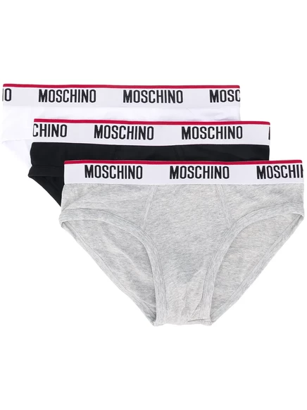 Мужские трусы Moschino 3 шт., бел/сер/чер