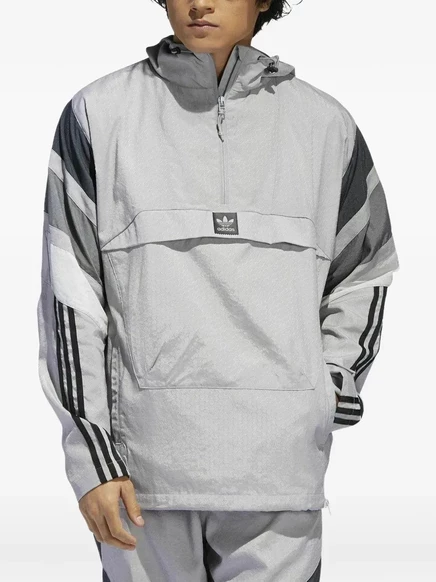 Мужская куртка Adidas 3ST в полоску, серая