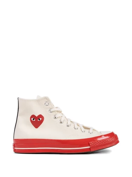 Кеды Converse x Comme des Garçons Play 70 с сердцем, бежевые